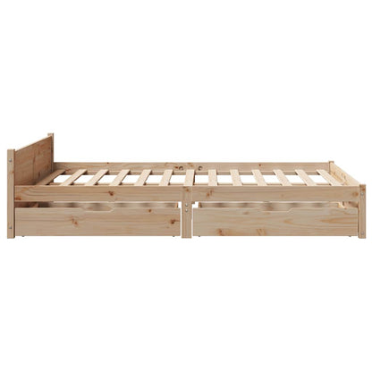 Bedframe zonder matras massief grenenhout 120x190 cm