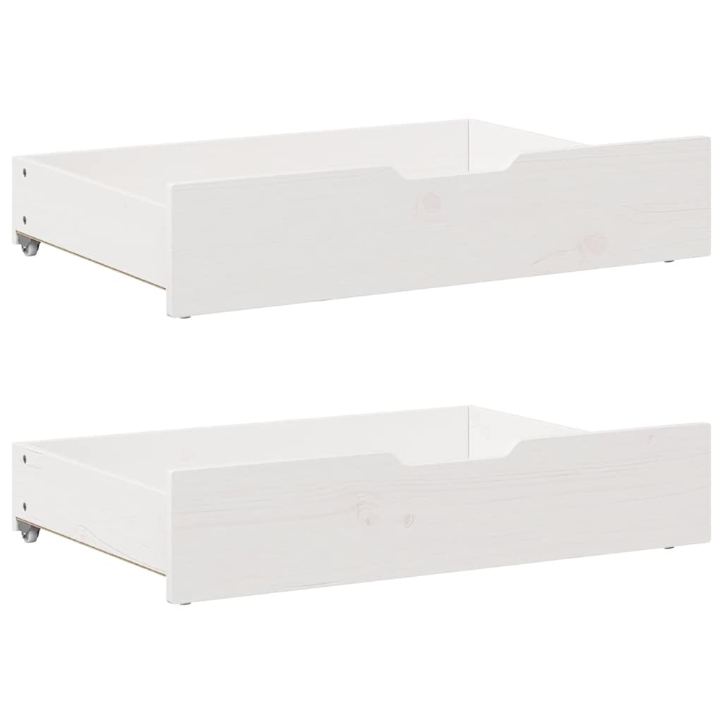 Bedframe zonder matras massief grenenhout wit 120x190 cm