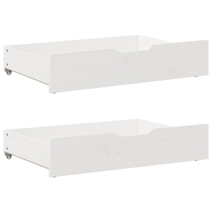 Bedframe zonder matras massief grenenhout wit 120x190 cm