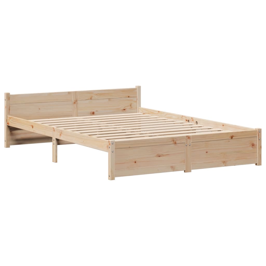 Bedframe zonder matras massief grenenhout 135x190 cm