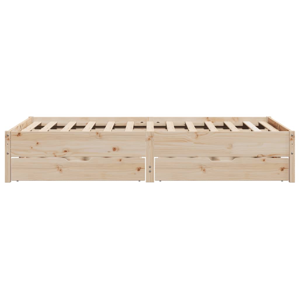 Bedframe zonder matras massief grenenhout 140x190 cm