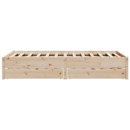 Bedframe zonder matras massief grenenhout 140x190 cm