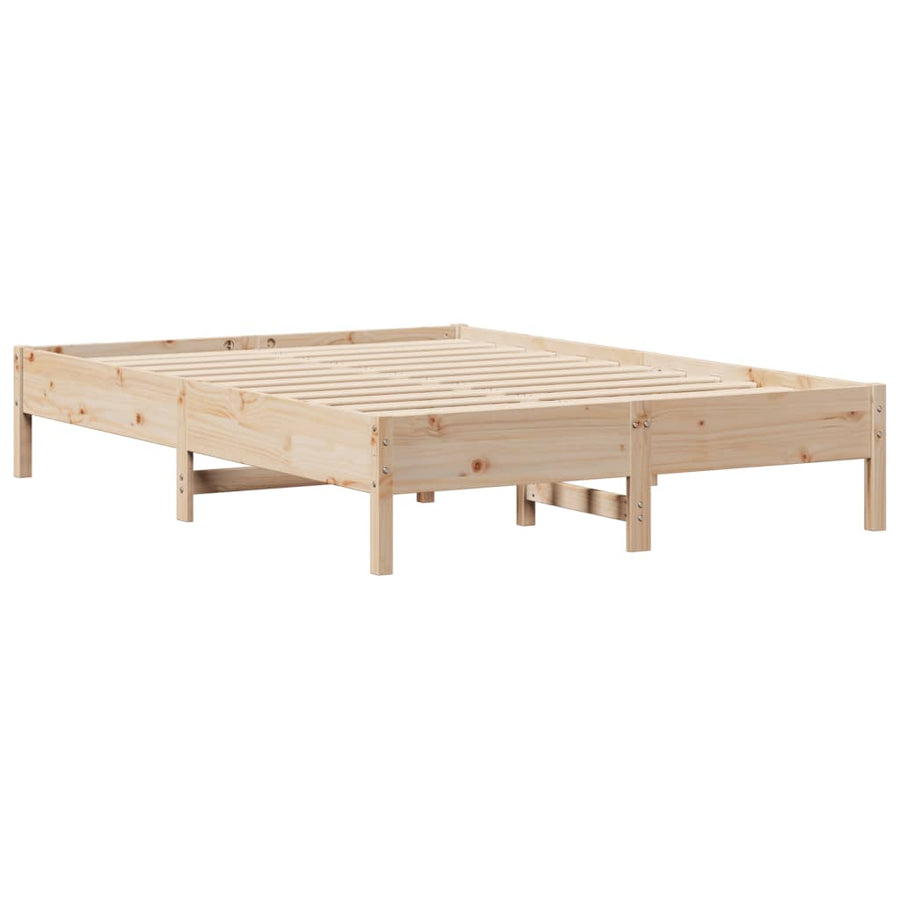 Bedframe zonder matras massief grenenhout 135x190 cm
