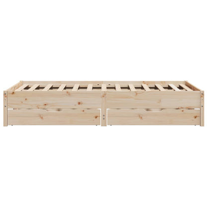Bedframe zonder matras massief grenenhout 135x190 cm