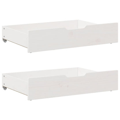 Bedframe zonder matras massief grenenhout wit 120x190 cm