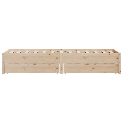 Bedframe zonder matras massief grenenhout 75x190 cm