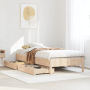 Bedframe massief grenenhout 75x190 cm met lades
