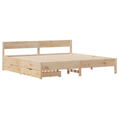 Bedframe zonder matras massief grenenhout 180x200 cm