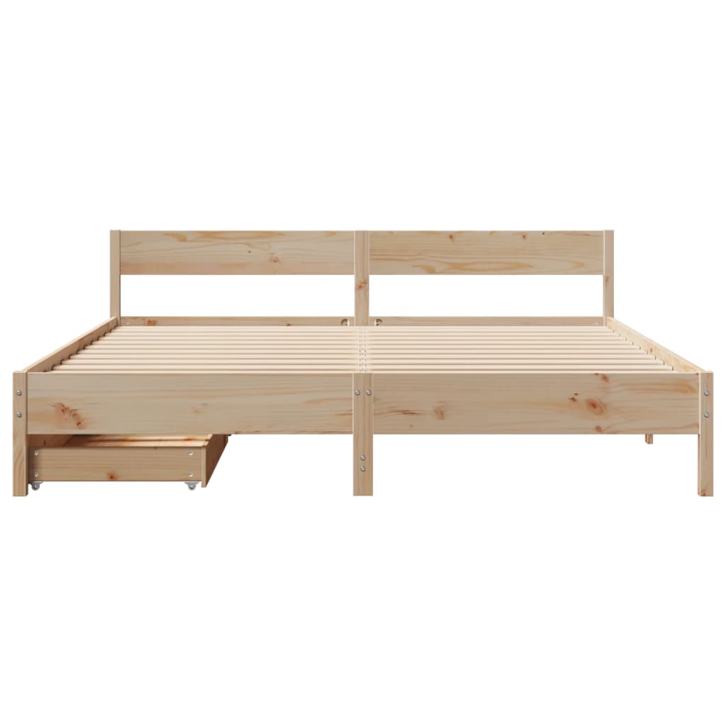 Bedframe zonder matras massief grenenhout 180x200 cm