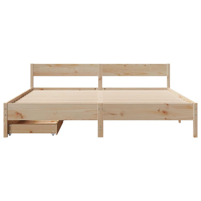 Bedframe zonder matras massief grenenhout 180x200 cm