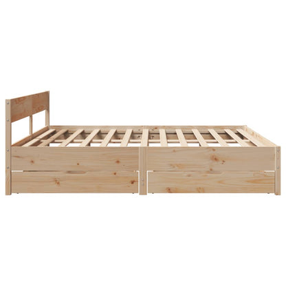 Bedframe zonder matras massief grenenhout 180x200 cm