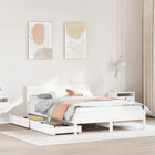 Bed frame without mattress solid pine wood white 120x200 cm