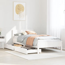 Bedframe zonder matras massief grenenhout wit 90x200 cm
