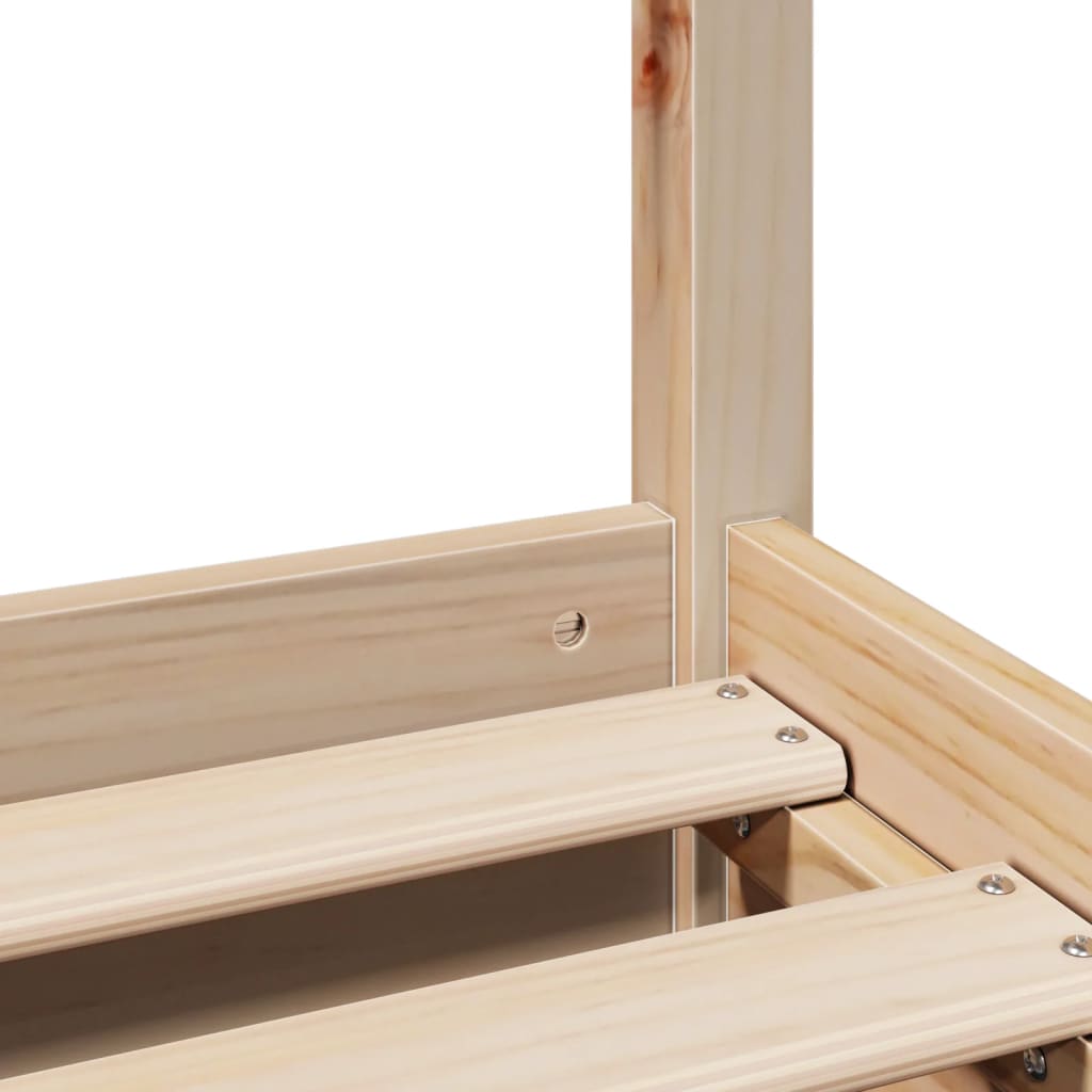 Bedframe zonder matras massief grenenhout 140x190 cm