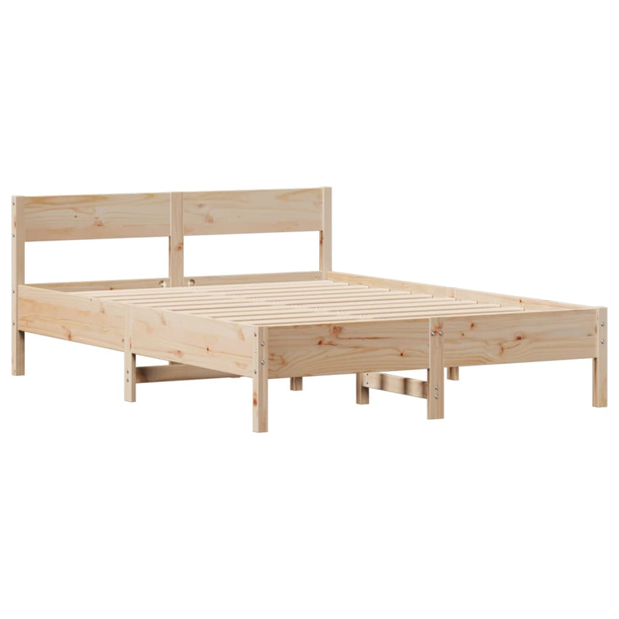 Bedframe zonder matras massief grenenhout 135x190 cm