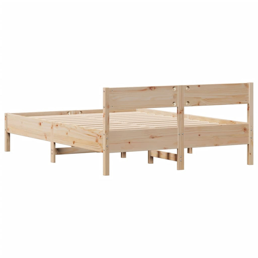Bedframe zonder matras massief grenenhout 135x190 cm