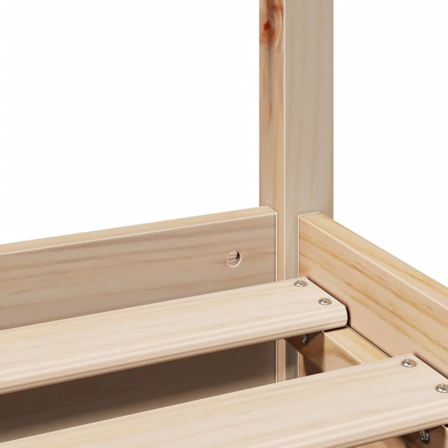 Bedframe zonder matras massief grenenhout 135x190 cm