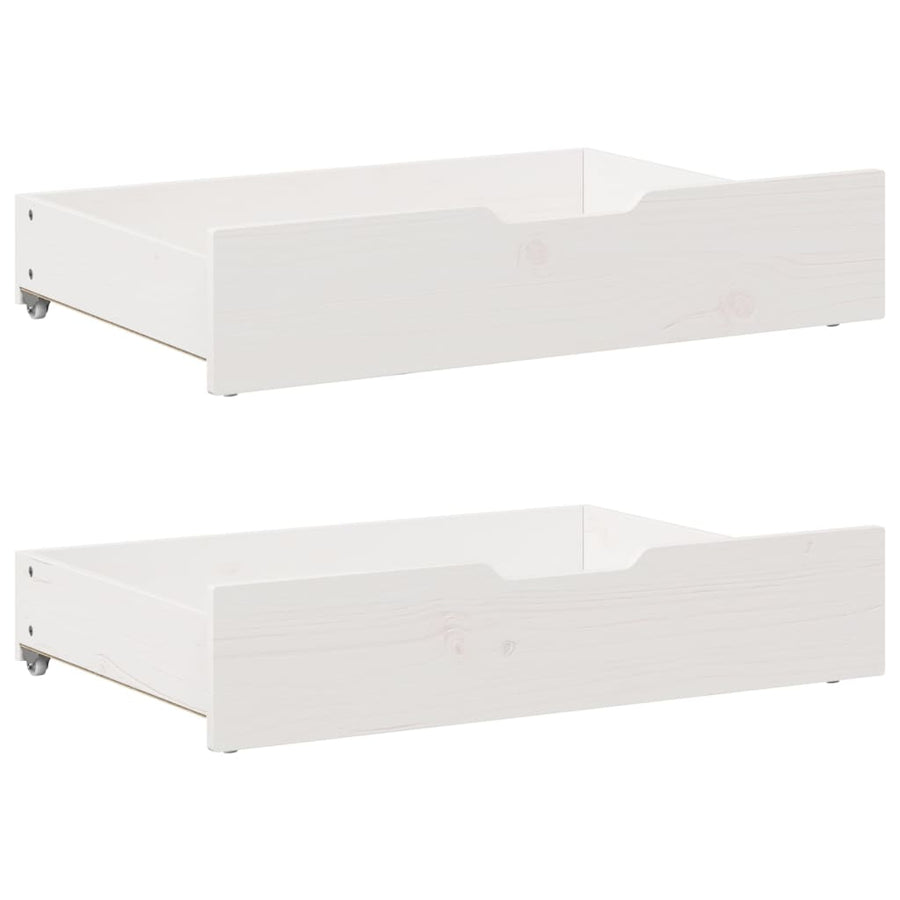 Bedframe zonder matras massief grenenhout wit 90x190 cm