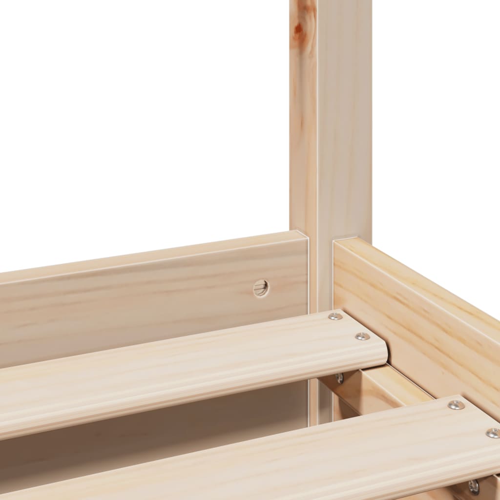 Bedframe zonder matras massief grenenhout 75x190 cm