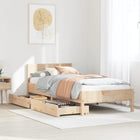 Pine Wood Bed Frame without Mattress 75x190 cm