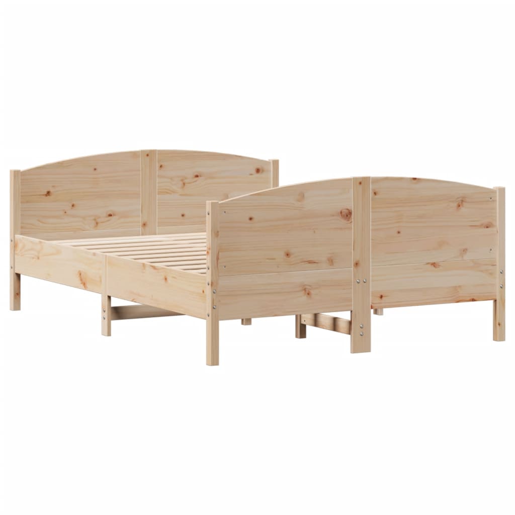 Bedframe zonder matras massief grenenhout 135x190 cm