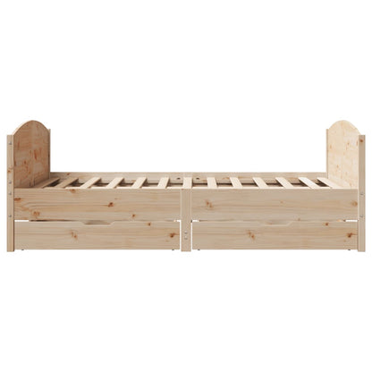 Bedframe zonder matras massief grenenhout 120x190 cm