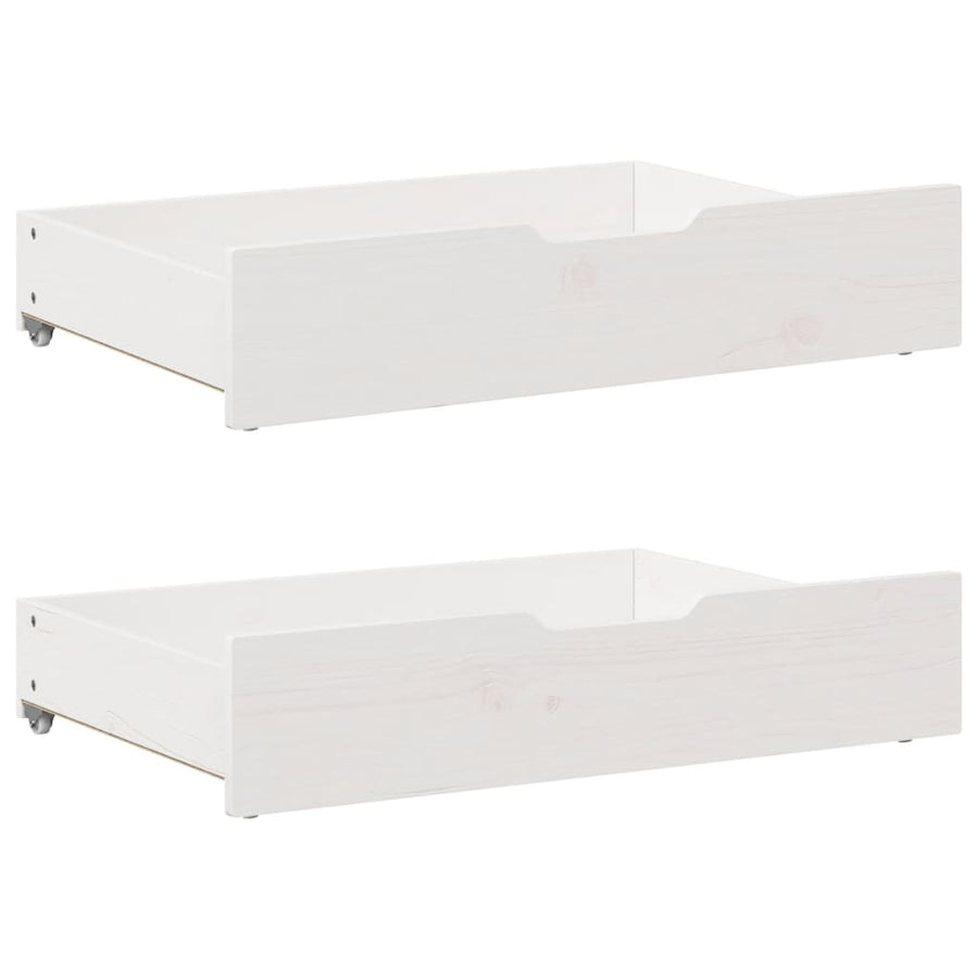 Bedframe zonder matras massief grenenhout wit 90x200 cm