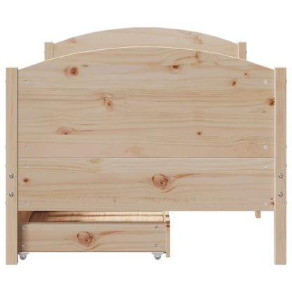 Bedframe zonder matras massief grenenhout 90x190 cm