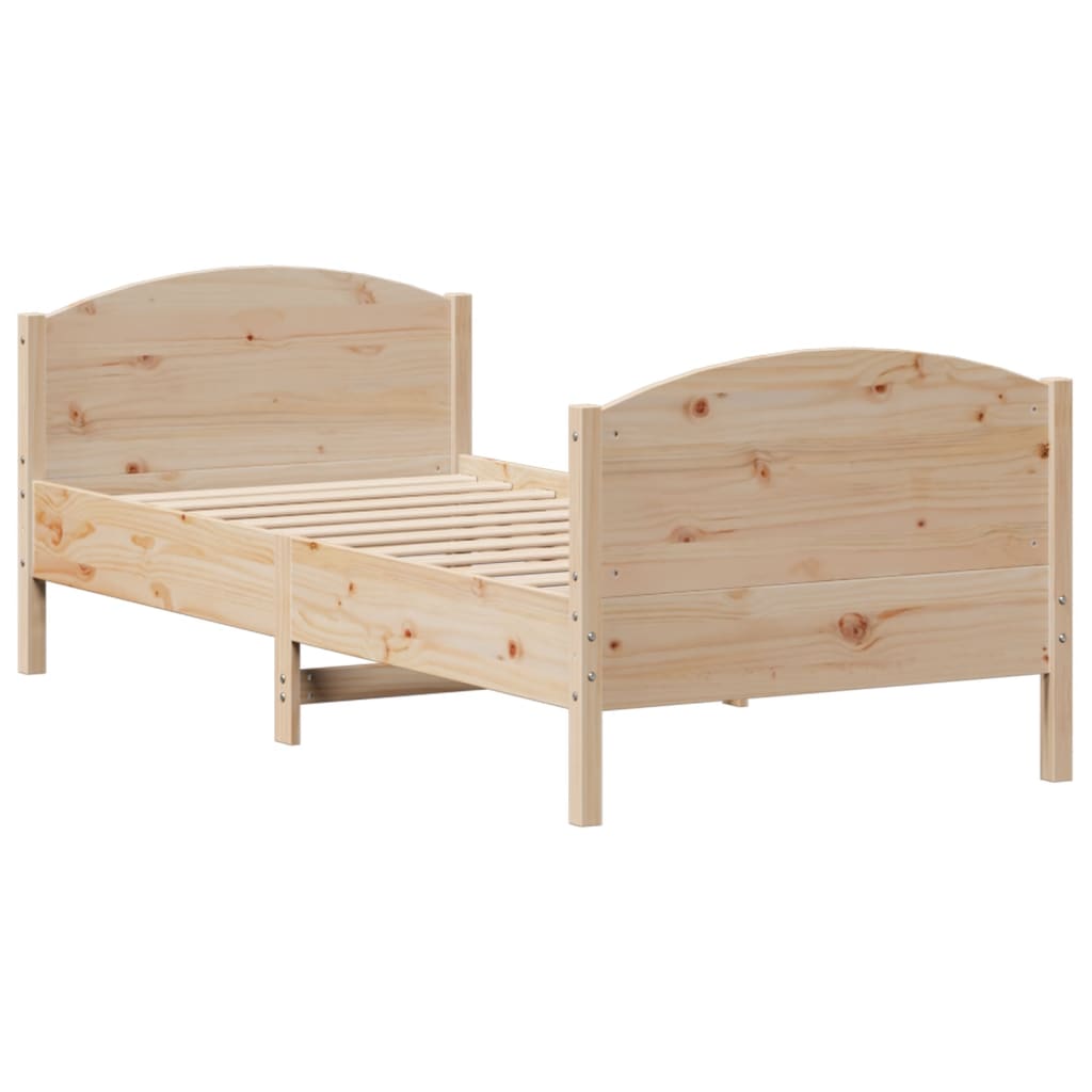 Bedframe zonder matras massief grenenhout 90x190 cm