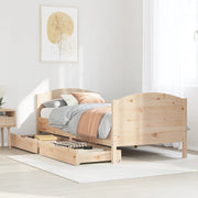 Bedframe massief grenenhout 90x190 cm met lades
