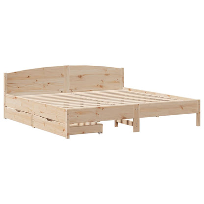 Bedframe zonder matras massief grenenhout 200x200 cm