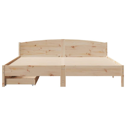 Bedframe zonder matras massief grenenhout 200x200 cm