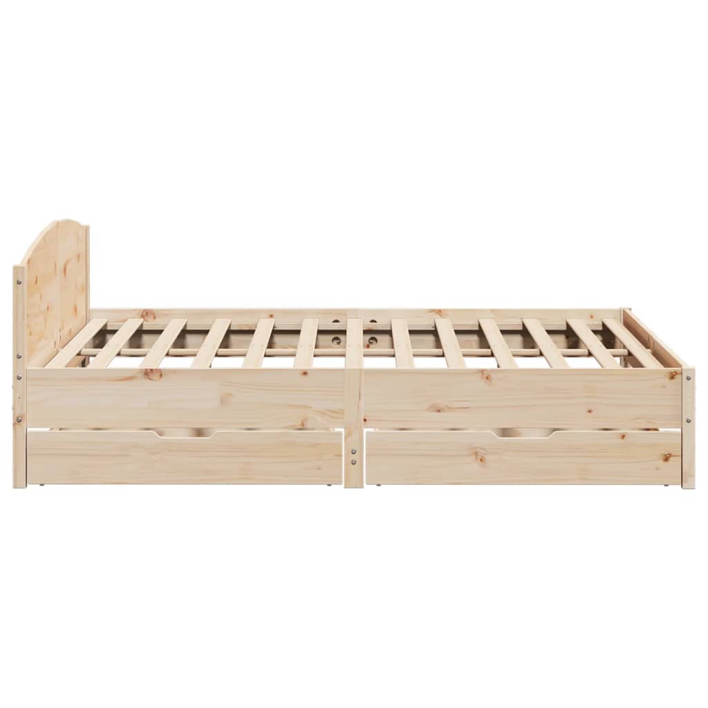 Bedframe zonder matras massief grenenhout 200x200 cm