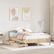 Bedframe massief grenenhout 140x190 cm met lades
