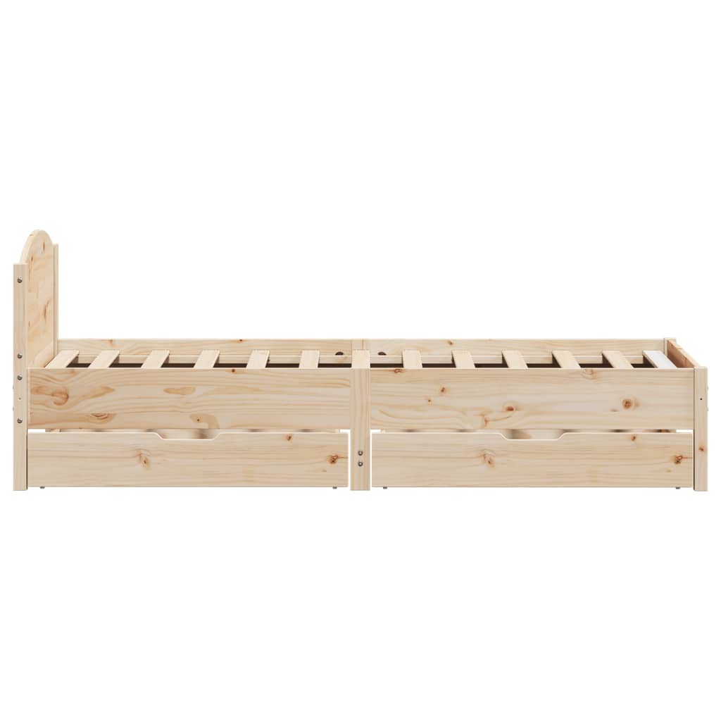 Bedframe zonder matras massief grenenhout 100x200 cm