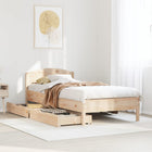Solid Pine Wood Bed Frame without Mattress 75x190 cm