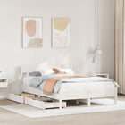 Bed frame without mattress solid pine white 140x200 cm