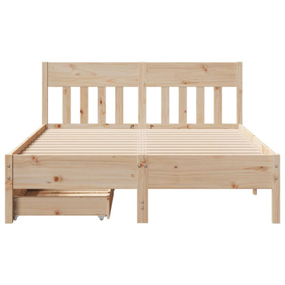 Bedframe zonder matras massief grenenhout 140x190 cm