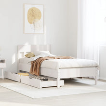 Bedframe zonder matras massief grenenhout wit 90x190 cm