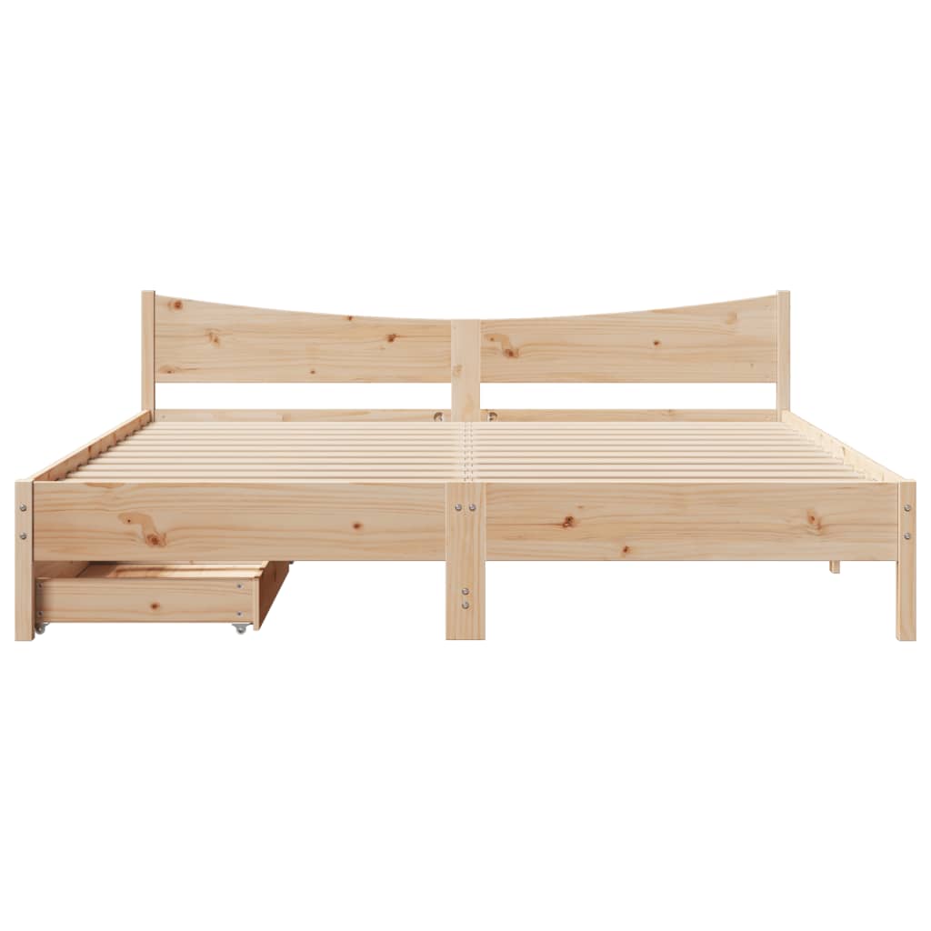 Bedframe met lades massief grenenhout 180x200 cm