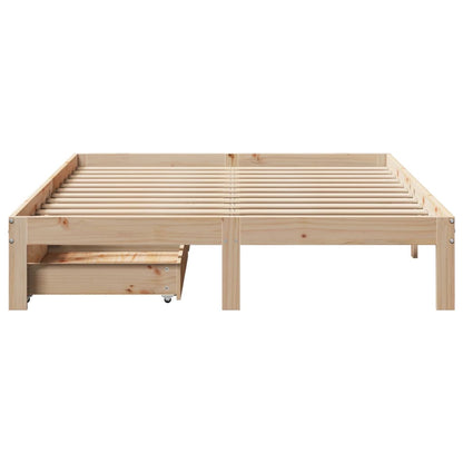 Bedframe met lades massief grenenhout 120x190 cm