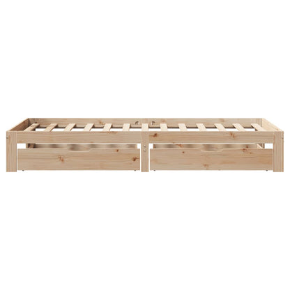 Bedframe met lades massief grenenhout 90x200 cm