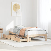 Bedframe met lades massief grenenhout 90x200 cm