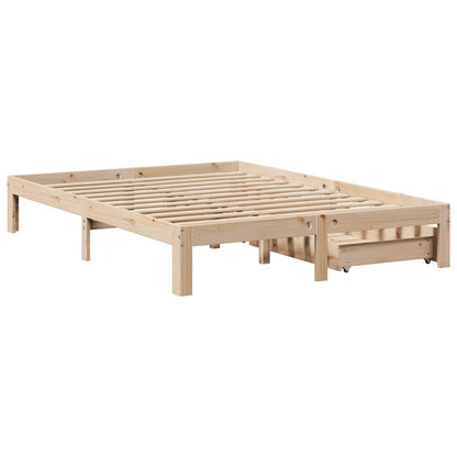 Bedframe met lades massief grenenhout 140x200 cm