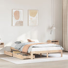 Bedframe massief grenenhout 140x200 cm met lades