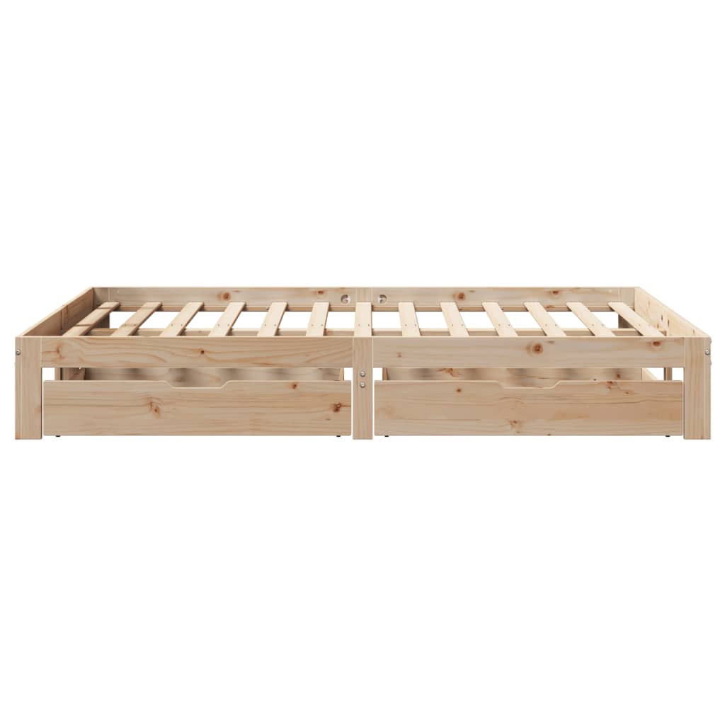 Bedframe met lades massief grenenhout 150x200 cm