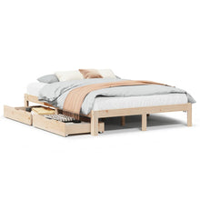 Bedframe met lades massief grenenhout 160x200 cm