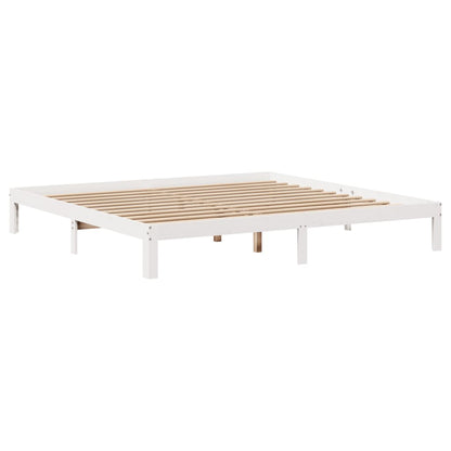 Bedframe met lades massief grenenhout wit 180x200 cm