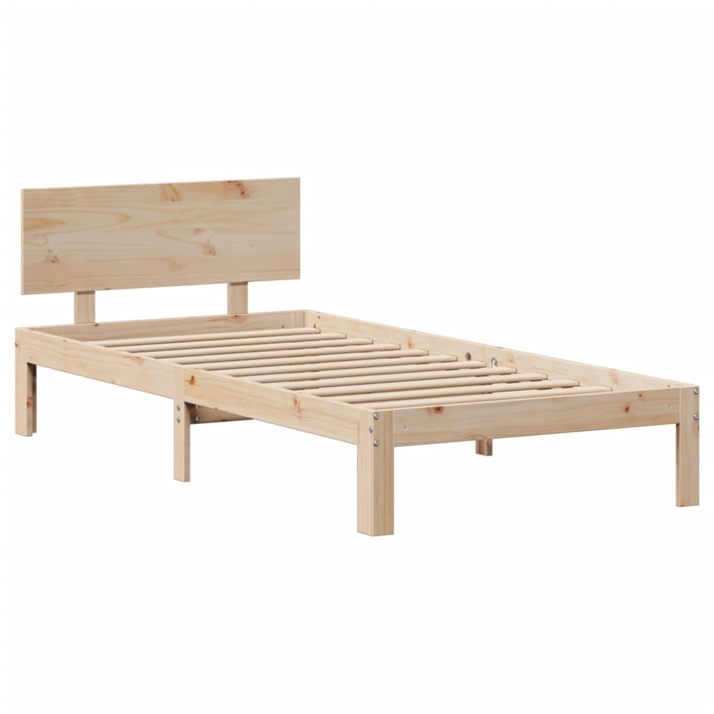 Bedframe met lades massief grenenhout 75x190 cm