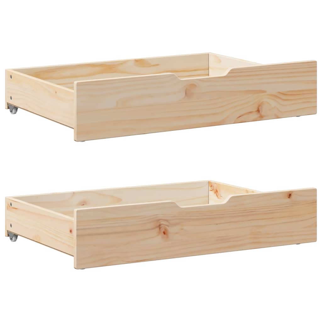 Bedframe met lades massief grenenhout 75x190 cm